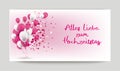 Pink White Balloons Confetti Hearts Hochzeitstag Template Royalty Free Stock Photo