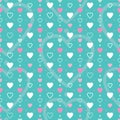 Pink white and blue hearts background Royalty Free Stock Photo