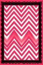 a pink and white chevron pattern with a black frame Royalty Free Stock Photo