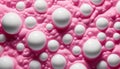 A pink and white Christmas stock image with bubbles Royalty Free Stock Photo