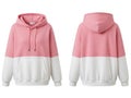 Pink and white colorblock hoodie Royalty Free Stock Photo