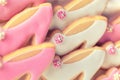 Pink and white cookies Royalty Free Stock Photo