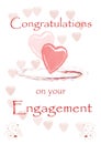 Congratulation on your Engagement card Royalty Free Stock Photo