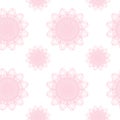 Pink and white floral pattern. Vector