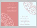 Pink and white flyers with ornate pattern
