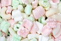 Pink, White and Green Packing Peanut Foam Royalty Free Stock Photo