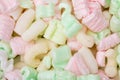 Pink, White and Green Packing Peanut Foam Royalty Free Stock Photo