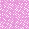 Pink and white hand drawn polka dot seamless pattern. Vector children pastel print for apparel, textile, fabric. EPS10