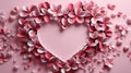 Pink and white heart abstract frame background for valentines day greeting card Royalty Free Stock Photo