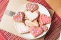 Pink and White Heart Cookies