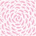 Pink and white leaves background. Dense circular swirling hand drawn foliage design. Seamless vector pattern with subtle Royalty Free Stock Photo
