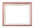 Pink and white painted wooden picture frame Royalty Free Stock Photo