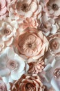 Pink and White Paper Flowers Bouquet Royalty Free Stock Photo