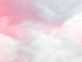 Pink Pastel Sky And Clouds Background