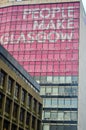 People Make Glasgow Motto on tower block