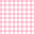 Pink and white plaid pattern. Seamless vector background for apparel, shirts, tablecloths, other modern fashion fabrics Royalty Free Stock Photo