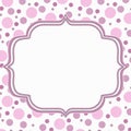 Pink and White Polka Dot Frame Background Royalty Free Stock Photo
