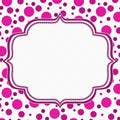 Pink and White Polka Dot Frame Background Royalty Free Stock Photo