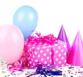 Pink with White Polka Dot Present Royalty Free Stock Photo