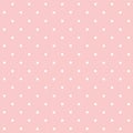 Pink with White polkadot Repeat Pattern Background
