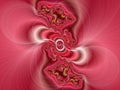 Fractal. Pink forms decorative abstract fractal, flower design, leaves, background Royalty Free Stock Photo