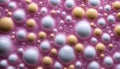 A pink and white striped background with bubbles Royalty Free Stock Photo