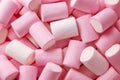 Pink and white sweet fluffy marshmallows