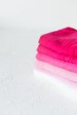 Pink and white textile on white background Royalty Free Stock Photo