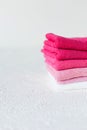 Pink and white textile on white background Royalty Free Stock Photo