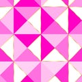 Pink and white triangle seamless pattern. Royalty Free Stock Photo