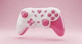 Pink and White Video Game Controller Royalty Free Stock Photo