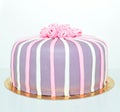 Pink, white and violet roses fondant cake Royalty Free Stock Photo