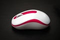 Pink and white wireless mouse Royalty Free Stock Photo