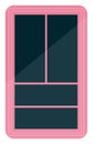 Pink window, illustration, vector