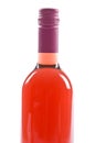 Pink Wine with Screwcap Isolated on White Royalty Free Stock Photo