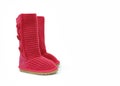 Pink winter boots