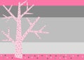 Pink Winter Tree Greeting Card