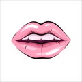 Pink woman lips