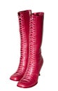 Pink women boots Royalty Free Stock Photo