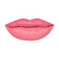 Pink women's lips
