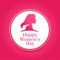 Pink womens day event wishes card design