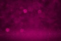 pink wonderful brilliant glitter lights defocused bokeh abstract background and falling snow flakes fly, festal mockup texture Royalty Free Stock Photo