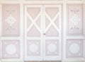 Pink wood classic door with pattern