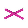 Pink wooden barrier in cross shape