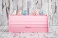 Pink Wooden Bread Box for Bread Keeping