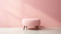 Pink Wooden Foot Stool: Monochromatic Palette For Kawaii Chic Interiors