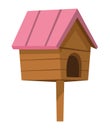 pink wooden housebird
