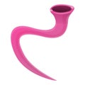 Pink worm parasite icon, cartoon style Royalty Free Stock Photo