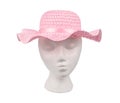 Pink Woven Straw Hat Royalty Free Stock Photo