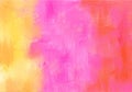 Pink and yellow abstract hand painted background Royalty Free Stock Photo